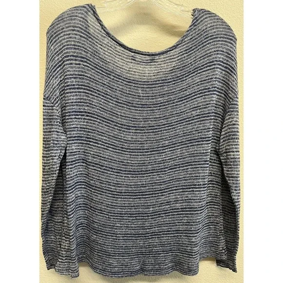 Brandy Melville Blue Stripe Wool Blend Long Sleeve Sweater Womens One Size - Picture 8 of 8